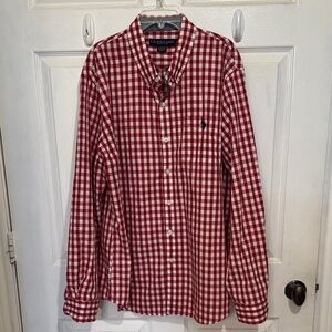 Polo Ralph Lauren Red and White Plaid Shirt